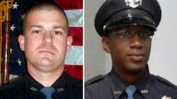 Officers Benjamin Deen, left, and Liquori Tate Officers Benjamin Deen, left, and Liquori Tate