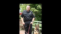 Lt. Eric Eslary and K-9 Blek Lt. Eric Eslary and K-9 Blek
