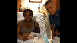 Trooper Paul Copponi helped a woman deliver her baby son on the Massachusetts Turnpike Saturday night. Trooper Paul Copponi helped a woman deliver her baby son on the Massachusetts Turnpike Saturday night.