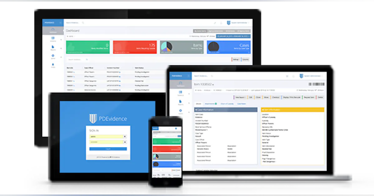 PDEvidence EMS - Evidence Management System v3 | Officer
