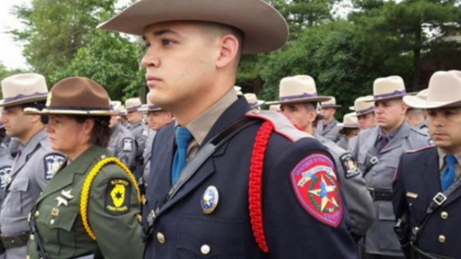 Thousands of law enforcement officers gathered Thursday morning to say goodbye to Trooper Anthony Raspa.