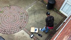 Police said a burglary suspect in Hempstead Village was taken down Monday by the red underwear he was wearing. Police said a burglary suspect in Hempstead Village was taken down Monday by the red underwear he was wearing.