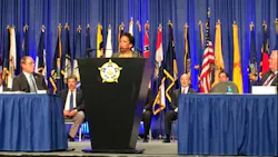 As U.S. Attorney General Loretta Lynch spoke at the opening of the national convention of the Fraternal Order of Police in Pittsburgh. As U.S. Attorney General Loretta Lynch spoke at the opening of the national convention of the Fraternal Order of Police in Pittsburgh.