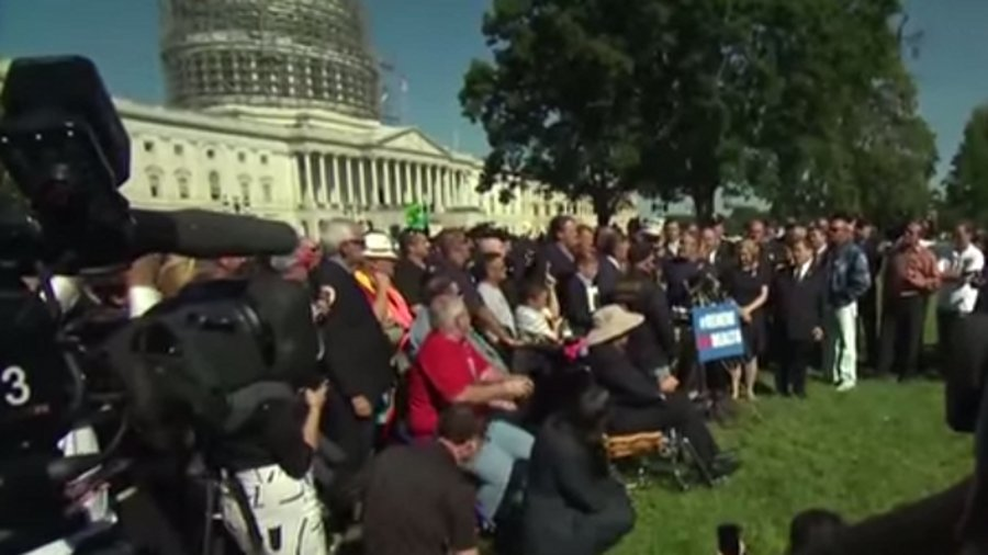 Hundreds of responders, including many suffering from cancer and other serious health problems from 9/11, gathered in D.C. Wednesday.