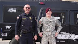 Donald 'D.J.' Gliniewicz, right, poses with his father, fallen Fox Lake Police Lt. Charles Joseph Gliniewicz. Donald 'D.J.' Gliniewicz, right, poses with his father, fallen Fox Lake Police Lt. Charles Joseph Gliniewicz.