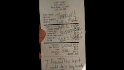Three Baton Rouge police officers got a surprise when they reached for the check at the end of their meal.