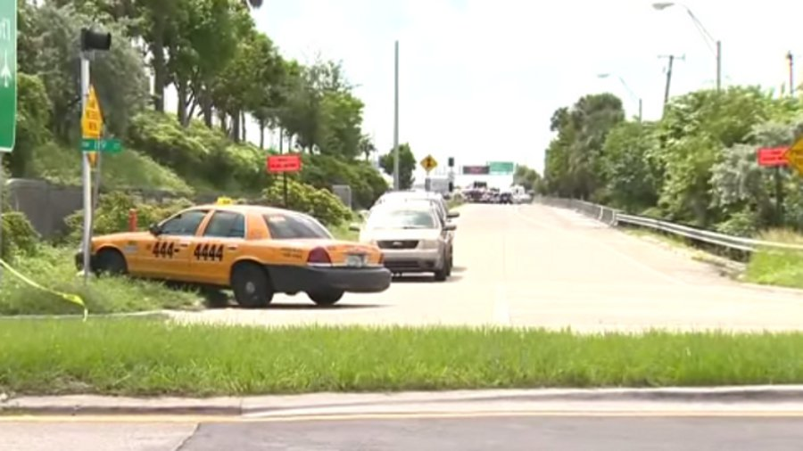 A Miami-Dade police officer's finger was nearly severed and the suspect was shot dead by the officer early Monday morning.