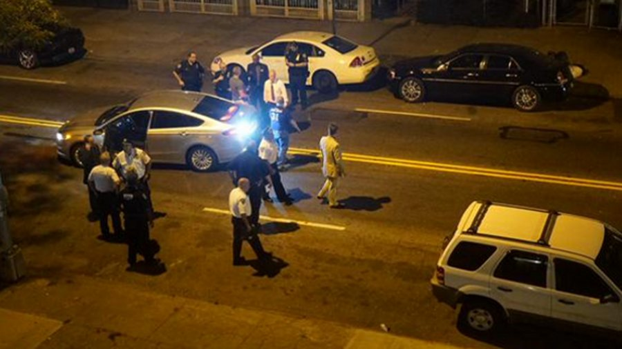 NYPD officers pursuing a shooting suspect shot and wounded the man after police said he turned and fired 'multiple' shots at them.