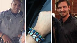 Trooper Jason Ales, left, the bracelet and Mike Powers Trooper Jason Ales, left, the bracelet and Mike Powers