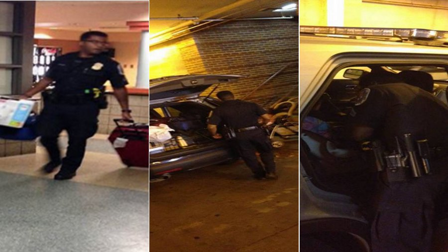 Prince George's County Corporal Che Atkinson paid for a hotel room for a homeless mother and her baby.