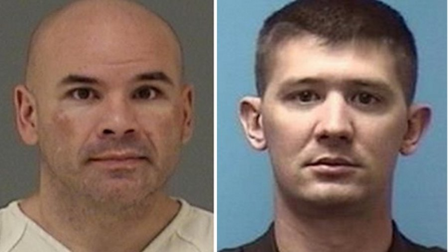 Adam Sanchez Jr., left, and Deputy Joseph Dunn