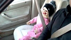 A motorist on Interstate 5 near Tacoma had a doll wearing a disturbing Halloween mask in the passenger seat while driving in the HOV lane. A motorist on Interstate 5 near Tacoma had a doll wearing a disturbing Halloween mask in the passenger seat while driving in the HOV lane.