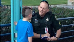 On a recent trip to Disney World, 6-year-old Shayne Welch asked on-duty Orange County Deputy Keith Rogers for his autograph.