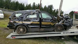 Mason County Sheriff&apos;s Deputy Nathan Smith was en route to a possible burglary in progress Sunday morning when his SUV crashed.
