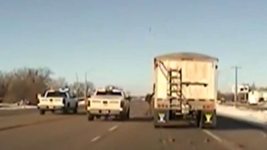 Madison County Sheriff's Sgt. Todd Volk acted quickly to stop a moving tractor-trailer on a highway earlier this month.