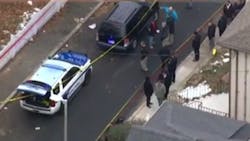 A Boston police officer was shot in the leg Friday morning and the suspected gunman was taken into custody. A Boston police officer was shot in the leg Friday morning and the suspected gunman was taken into custody.