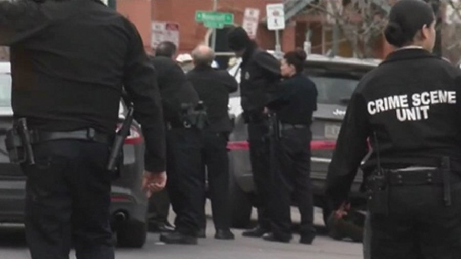 Officer Rachel Eid suffered a gunshot wound to her left leg during a shootout with a fleeing burglary suspect Monday afternoon.