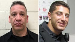 Luis Gustavo Reluzco, left, and Officer Noah Leotta. Luis Gustavo Reluzco, left, and Officer Noah Leotta.