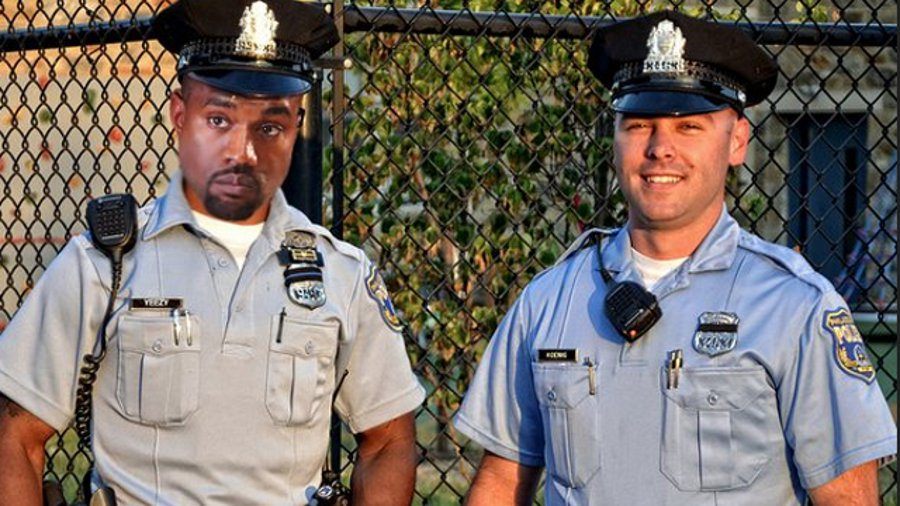 Kanye West might be $53 million in debt, but the Philadelphia Police Department has a solution to the situation: Put on a badge.
