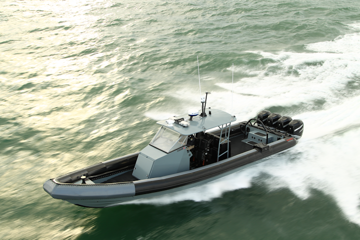 Wide Beam Impact Rigid Hull Inflatable Boat Rhib From Brunswick Commercial And Government Products Bcgp Officer