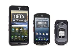 Kyocera’s Duraforce XD (first) and Dura Xe (last) Kyocera’s Duraforce XD (first) and Dura Xe (last)