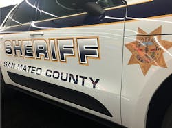 A San Mateo County sheriff's deputy suffered minor injuries early Thursday morning when a fleeing vehicle crashed into his patrol car head-on. A San Mateo County sheriff's deputy suffered minor injuries early Thursday morning when a fleeing vehicle crashed into his patrol car head-on.