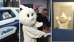 A mischievous bunny ended up in the clink just before Easter, according to Boston Police.