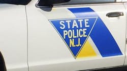 A New Jersey State Police patrol car struck another from behind while joining a pursuit Sunday morning. A New Jersey State Police patrol car struck another from behind while joining a pursuit Sunday morning.