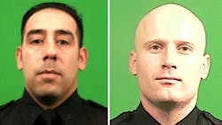 Detective John DiGregorio, left, and Officer Michael Urbanek