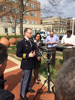 Prince George's County Police Chief Hank Stawinski told reporters Wednesday that undercover Officer Jacai Colson was killed by a bullet fired by a fellow officer in the chaos of the attack that took place at the District III police station on March 13. Prince George's County Police Chief Hank Stawinski told reporters Wednesday that undercover Officer Jacai Colson was killed by a bullet fired by a fellow officer in the chaos of the attack that took place at the District III police station on March 13.
