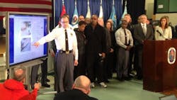 Prince George&apos;s County Police Chief Henry Stawinski details the ambush on the District III police station during a press conference Monday evening.