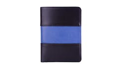 All Leather Police Badge Wallet, Thin Blue LIne