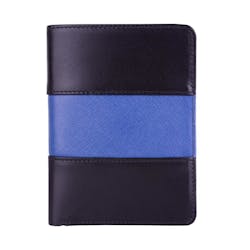 All Leather Police Badge Wallet, Thin Blue LIne