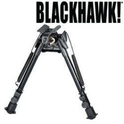 BLACKHAWK ADJUSTABLE PIVOT AND TRAVERSE BIPOD, 9&apos;-13&apos;, BLACK