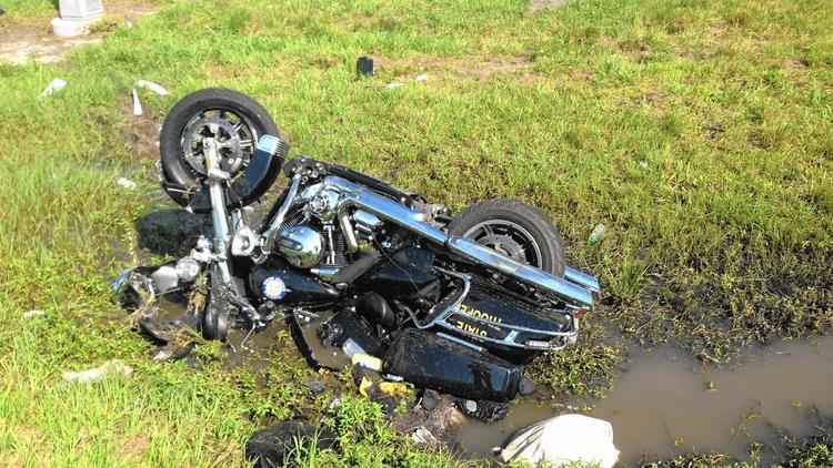 Trooper Jeff Williams was seriously injured Friday morning when his motorcycle crashed and overturned.