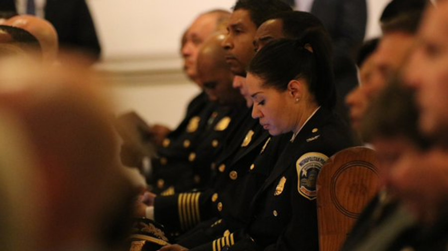 The 22nd Annual Blue Mass was held at St. Patrick's Catholic Church in Washington, D.C. on Tuesday to mark the beginning of National Police Week.