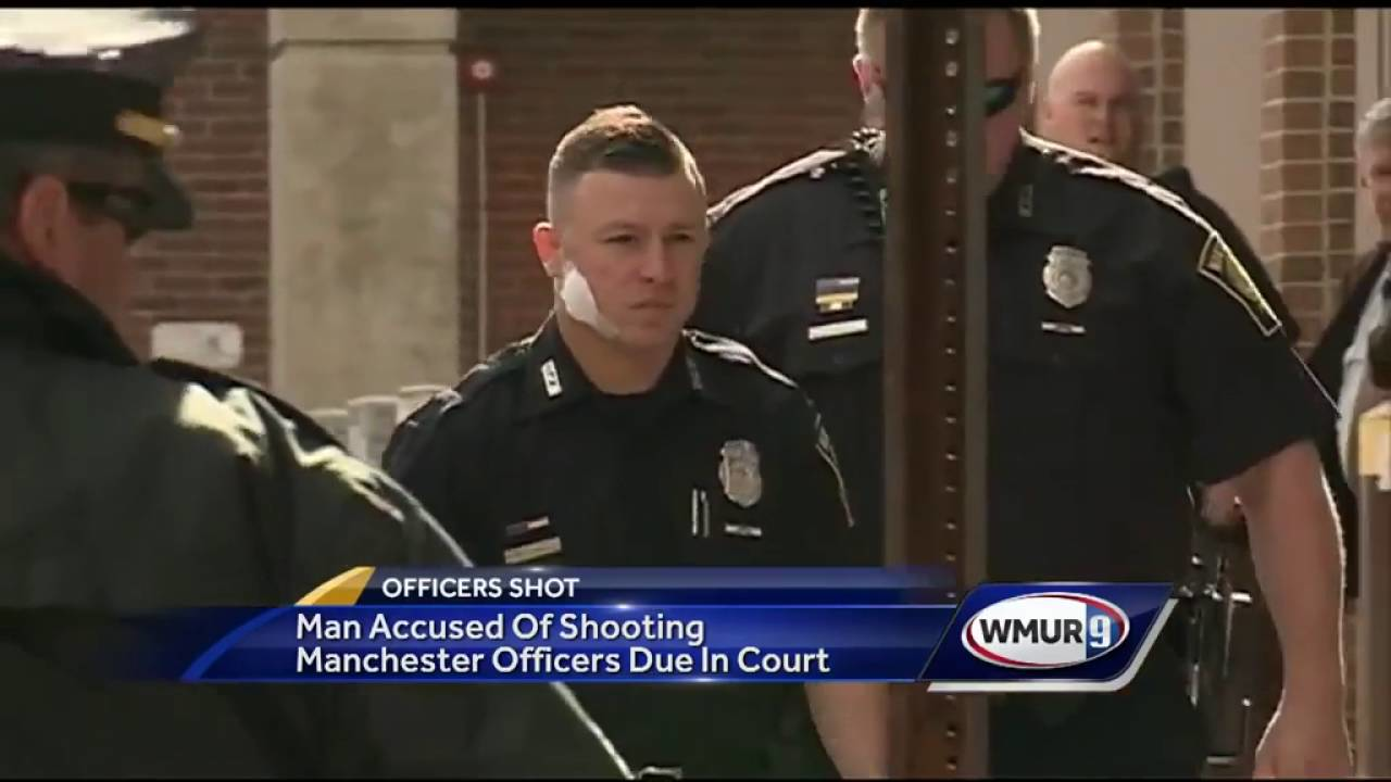 Officers Shot in Manchester Arrive at Courthouse | Officer