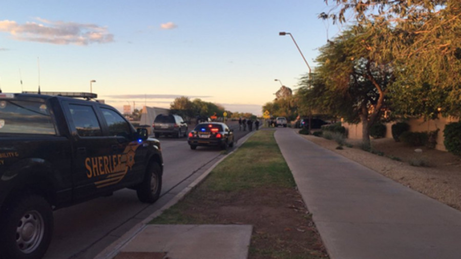 A deputy was shot multiple times when a passing driver opened fire during a traffic stop early Saturday morning.