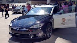 The Los Angeles Police Department already has two Model S P85D cars on loan and has been testing the vehicles for more than a year. The Los Angeles Police Department already has two Model S P85D cars on loan and has been testing the vehicles for more than a year.