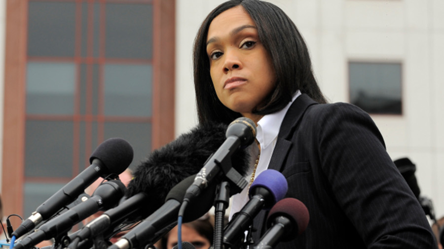 Baltimore State Attorney Marilyn Mosby answers questions at a press conference outside the War Memorial Building on May 1, 2015, talking about the arrests of police officers involved in the death of Freddie Gray.