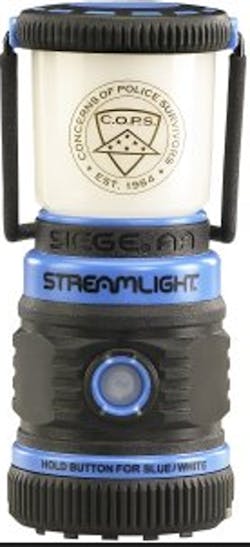 $2 of each purchase of Streamlight’s blue version of its Siege AA lantern will be donated in support of Concerns of Police Survivors. The lantern features the C.O.P.S. logo on its globe. $2 of each purchase of Streamlight’s blue version of its Siege AA lantern will be donated in support of Concerns of Police Survivors. The lantern features the C.O.P.S. logo on its globe.