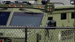 A Leon County Sheriff's deputy was injured after a pyrotechnic device unexpectedly detonated during a simulated terrorist attack at the Florida Capitol Monday. A Leon County Sheriff's deputy was injured after a pyrotechnic device unexpectedly detonated during a simulated terrorist attack at the Florida Capitol Monday.