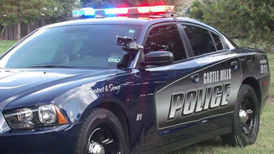 A Castle Hills police officer was injured after being struck by vehicle during a foot pursuit Sunday, but still managed to make the arrest.