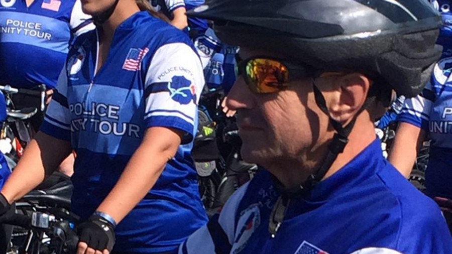 Retired Roxbury Lt. Joseph Franklin was critically injured in a bicycle crash during the Police Unity Tour Monday.