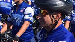 Retired Roxbury Lt. Joseph Franklin was critically injured in a bicycle crash during the Police Unity Tour Monday. Retired Roxbury Lt. Joseph Franklin was critically injured in a bicycle crash during the Police Unity Tour Monday.