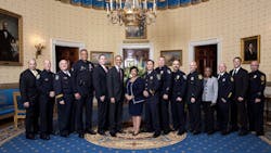 President Barack Obama awarded 13 officers with the nation&apos;s highest honor for law enforcement on Monday.