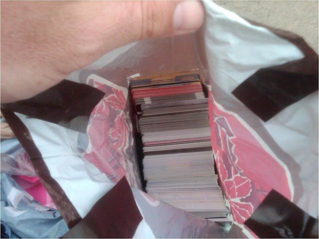 How many prepaid cards are in there? A whole bag full.