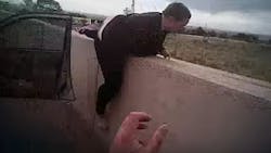Newly released body camera video shows the moment when Albuquerque police officers grabbed a woman as she attempted to jump off of a bridge Tuesday. Newly released body camera video shows the moment when Albuquerque police officers grabbed a woman as she attempted to jump off of a bridge Tuesday.