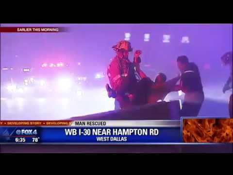 Texas Deputy Helps Rescue Driver From Burning Car | Officer