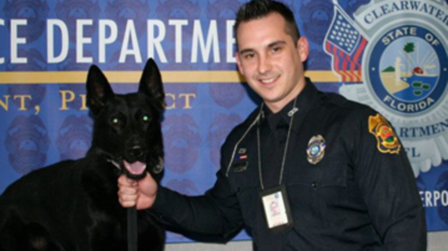 K-9 Major, left, and Sgt. Michael Spitaleri